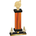 Premium Single Orange Carbon Fiber Victory Swimming Trophy