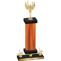 Premium Single Orange Carbon Fiber First Place Victory Trophy