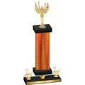 Premium Single Orange Carbon Fiber Second Place Victory Trophy