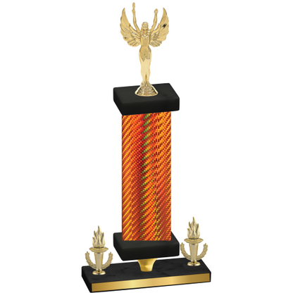 Premium Single Orange Carbon Fiber Victory Victory Trophy