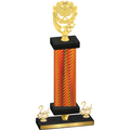 Premium Single Orange Carbon Fiber Second Place Pickleball Trophy