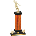 Premium Single Orange Carbon Fiber First Place Basketball Trophy