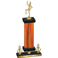 Premium Single Orange Carbon Fiber Victory Majorette Trophy