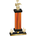 Premium Single Orange Carbon Fiber Fourth Place Music Trophy