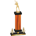 Premium Single Orange Carbon Fiber Victory Softball Trophy