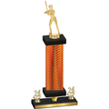 Premium Single Orange Carbon Fiber Year Softball Trophy