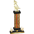 Premium Single Orange Glacier Third Place Football Trophy