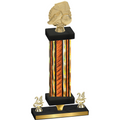 Premium Single Orange Glacier Year Soccer Trophy