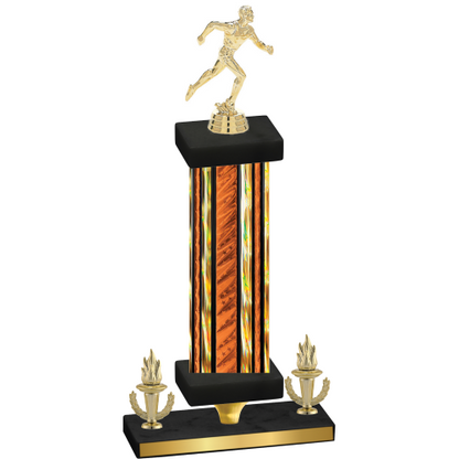 Premium Single Orange Glacier Victory Running Trophy