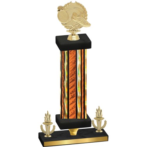 Premium Single Orange Glacier Victory Running Trophy