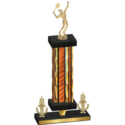 Premium Single Orange Glacier Victory Tennis Trophy