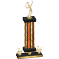 Premium Single Orange Glacier Second Place Tennis Trophy