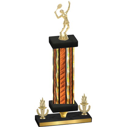 Premium Single Orange Glacier Victory Tennis Trophy