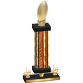 Premium Single Orange Glacier First Place Football Trophy