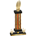 Premium Single Orange Glacier Second Place Football Trophy