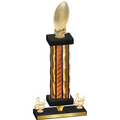 Premium Single Orange Glacier Third Place Football Trophy