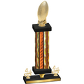 Premium Single Orange Glacier Fourth Place Football Trophy