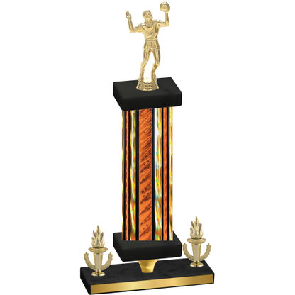 Premium Single Orange Glacier Victory Volleyball Trophy