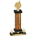 Premium Single Orange Glacier Second Place Volleyball Trophy