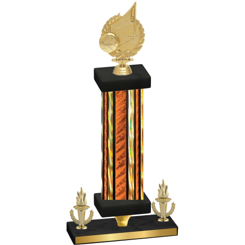 Premium Single Orange Glacier Victory Volleyball Trophy