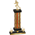 Premium Single Orange Glacier First Place Football Trophy