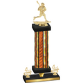Premium Single Orange Glacier Fourth Place Lacrosse Trophy
