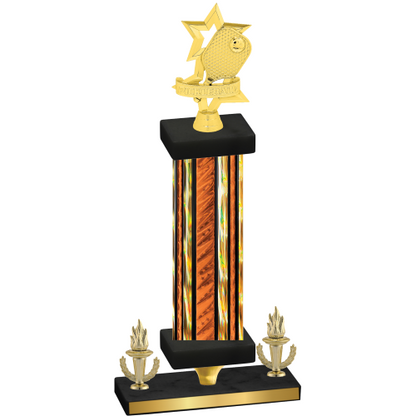 Premium Single Orange Glacier Victory Pickleball Trophy