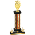 Premium Single Orange Glacier First Place Pickleball Trophy