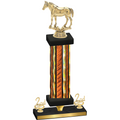 Premium Single Orange Glacier Second Place Horses Trophy