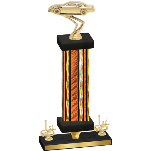Premium Single Orange Glacier First Place Cars Trophy
