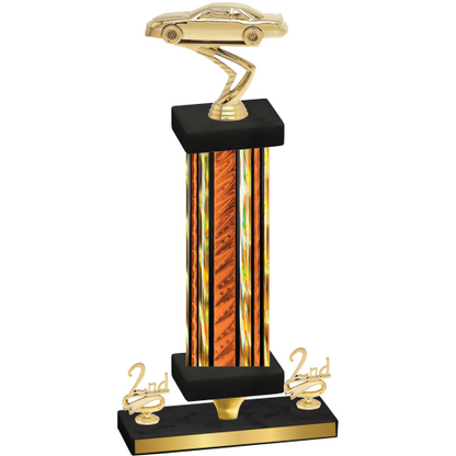 Premium Single Orange Glacier Second Place Cars Trophy