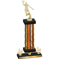 Premium Single Orange Glacier Fourth Place Basketball Trophy