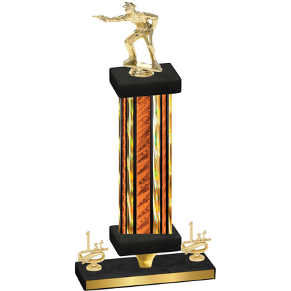 Premium Single Orange Glacier First Place Shooter Trophy