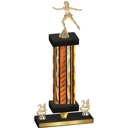 Premium Single Orange Glacier Year Skater Trophy