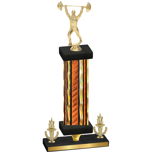 Premium Single Orange Glacier Victory Weights Trophy