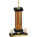 Premium Single Orange Glacier Year Chess Trophy