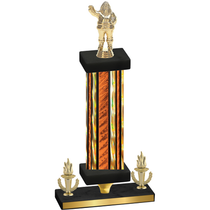 Premium Single Orange Glacier Victory Holiday Trophy