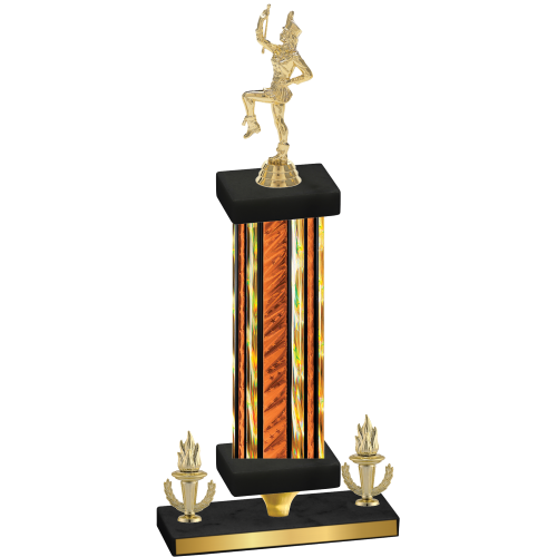 Premium Single Orange Glacier Victory Majorette Trophy