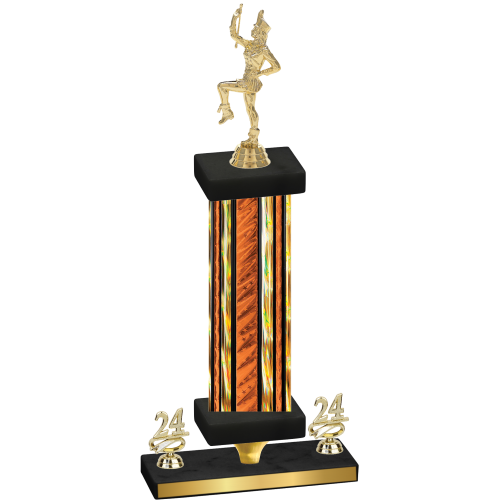 Premium Single Orange Glacier Year Majorette Trophy