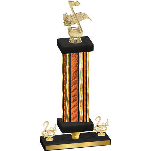 Premium Single Orange Glacier Second Place Music Trophy