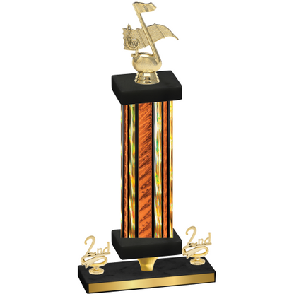 Premium Single Orange Glacier Second Place Music Trophy