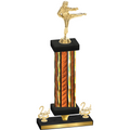 Premium Single Orange Glacier Second Place Karate Trophy