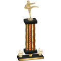 Premium Single Orange Glacier Fourth Place Karate Trophy