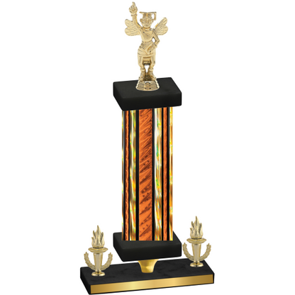 Premium Single Orange Glacier Victory Academics Trophy