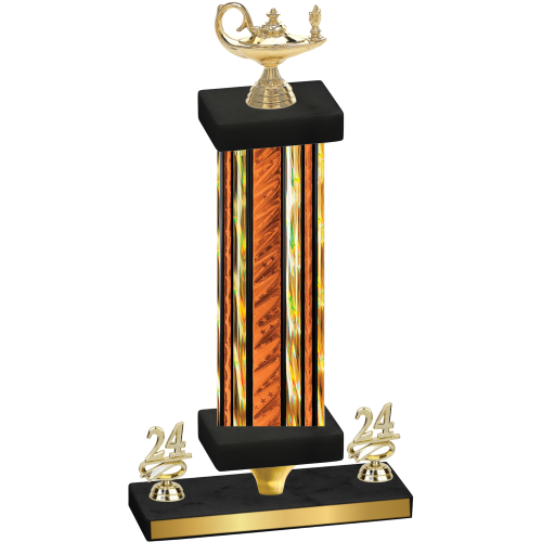 Premium Single Orange Glacier Year Academics Trophy