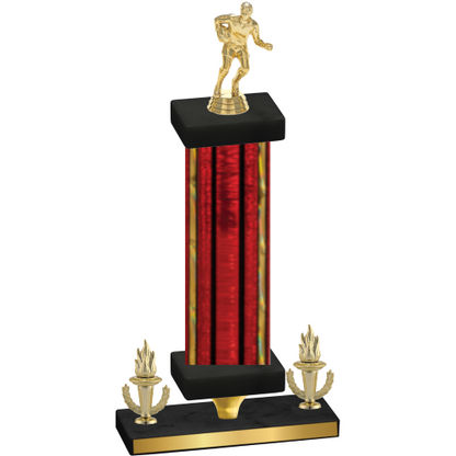 Premium Single Red Glacier Victory Rugby Trophy