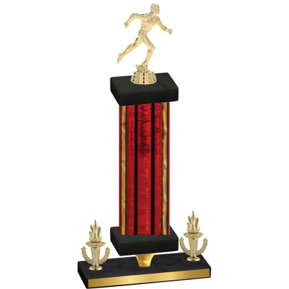 Premium Single Red Glacier Victory Running Trophy