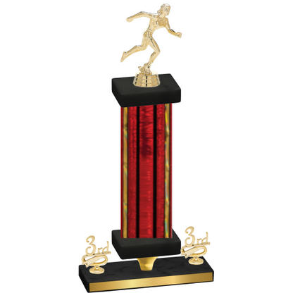 Premium Single Red Glacier Third Place Running Trophy