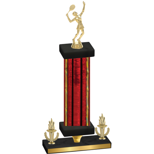 Premium Single Red Glacier Victory Tennis Trophy