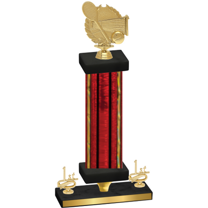 Premium Single Red Glacier First Place Tennis Trophy